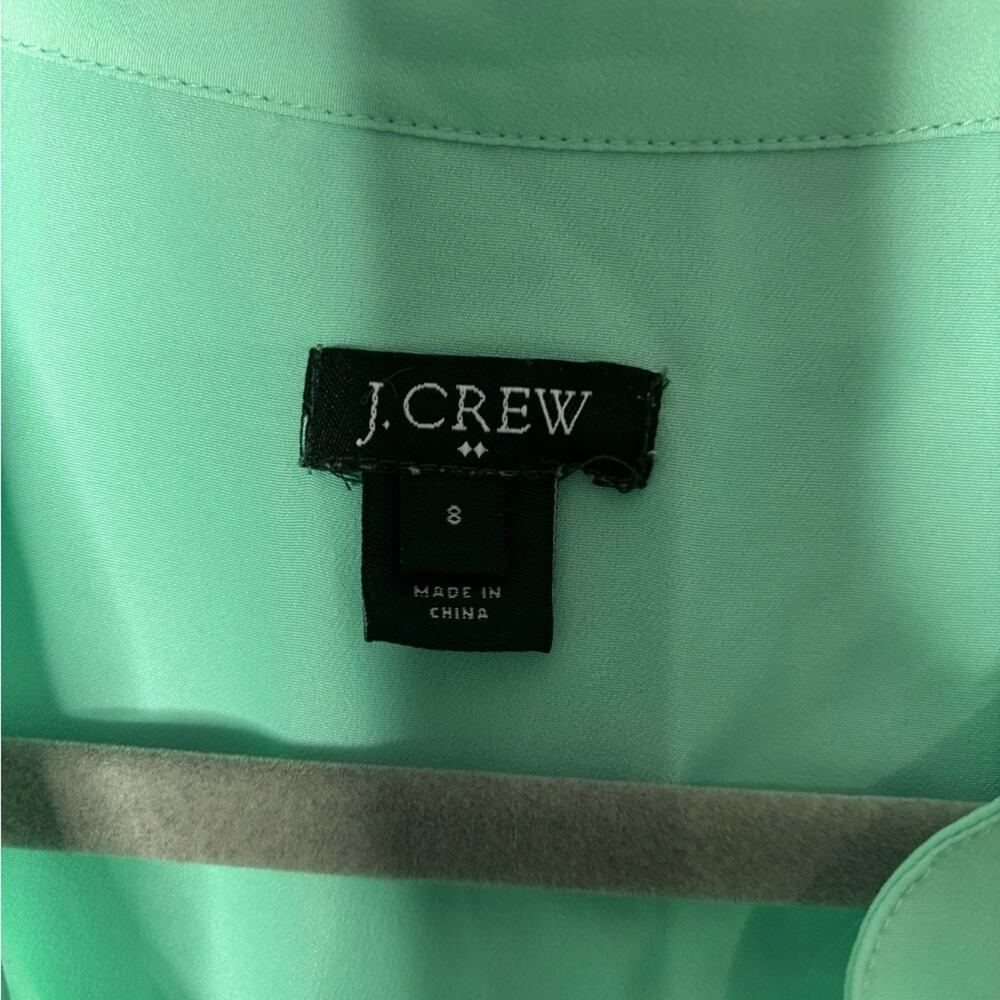 J. Crew Mint Green Sleeveless Blouse 8 - Picture 4 of 7